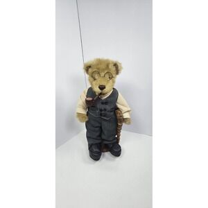 VTG‎ Chadwick Miller Teddy Bear Grandpa Pipe Glasses 13" Figure